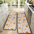 thumbnail image 4 of Kitchen Rugs Sets Of 2,Pioneer Flower Floral Print Pattern Anti Fatigue Kitchen Mat Rugs Non Slip Washable,Decorative Kitchen Floor Mats for Kitchen,Sink,Laundry,17"x47"+17"x47", 4 of 5
