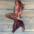 thumbnail image 4 of Fyeme Mermaid Metal Art Wall Decor Wrought Iron Mermaid Handmade Creative Craft Panels Bathroom Hanging Decoration for Outdoor Garden Pool Patio Beach Home Living Room Art Decoration, 4 of 7