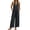 Gray, variant on Linen Jumpsuits for Women Dressy Summer Trendy Wide Leg Boho Rompers Casual Plus Size Beach Overalls with Pockets