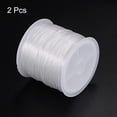 thumbnail image 3 of Unique Bargains Elastic Cord DIY Making Stretchy String Craft Wire, White, 2 Rolls, 3 of 6