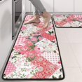 thumbnail image 2 of Kitchen Rugs Sets Of 2,Pioneer Flower Floral Print Pattern Anti Fatigue Kitchen Mat Rugs Non Slip Washable,Decorative Kitchen Floor Mats for Kitchen,Sink,Laundry,17"x47"+17"x47", 2 of 5