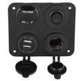 thumbnail image 3 of 5X Panel de 4 Funciones Cargador Dual USB Interruptor de Encendido / Apagado de Corriente 12V Voltio LED Verde, 3 of 8