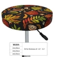 thumbnail image 4 of Picia Vintage Autumn Plants Butterfly Pattern Round Stool Covers Comfy Seat Covers Stretch Removable Washable Chair Slipcover Round Bar Chair Cushion Cover-14 inch, 4 of 7