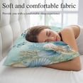 thumbnail image 5 of Marine Life Throw Pillow Covers Blue Shell Coral Eucalyptus Leaves Green Background Decorative Lumbar Pillow Cover Rectangle Cushion Case for Sofa Couch Bed Living Room Bedroom 12 X 20 Inches, 5 of 9