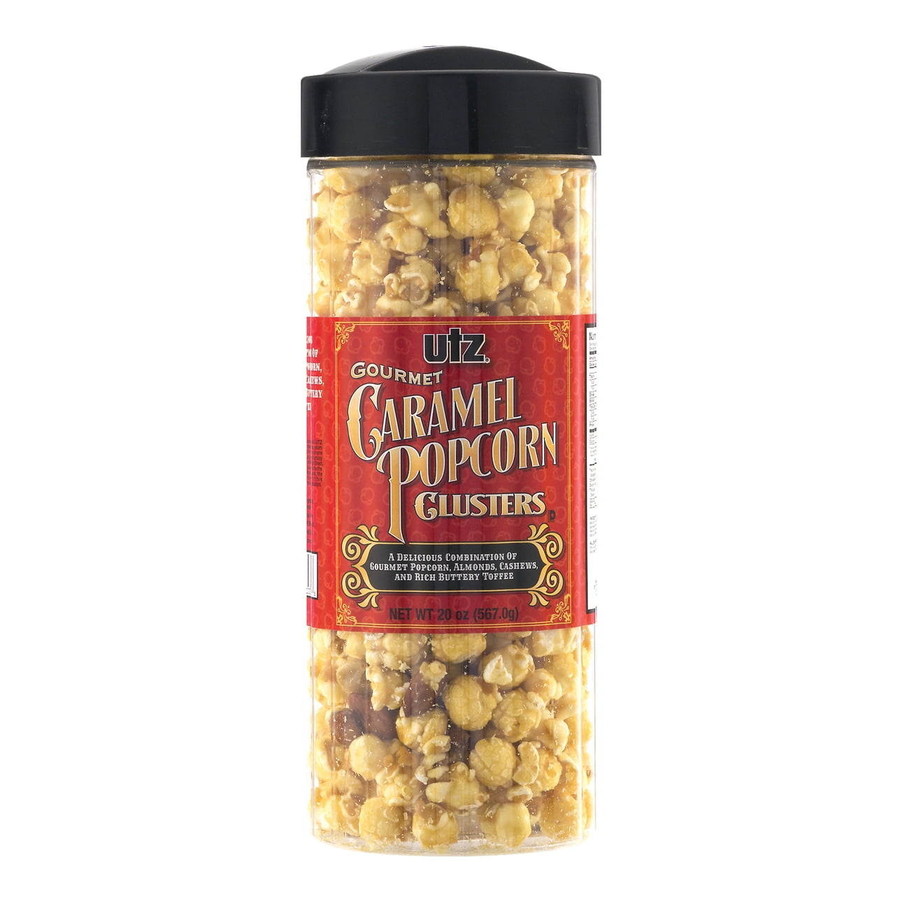 19 oz Utz Gourmet Caramel Popcorn Clusters Barrel