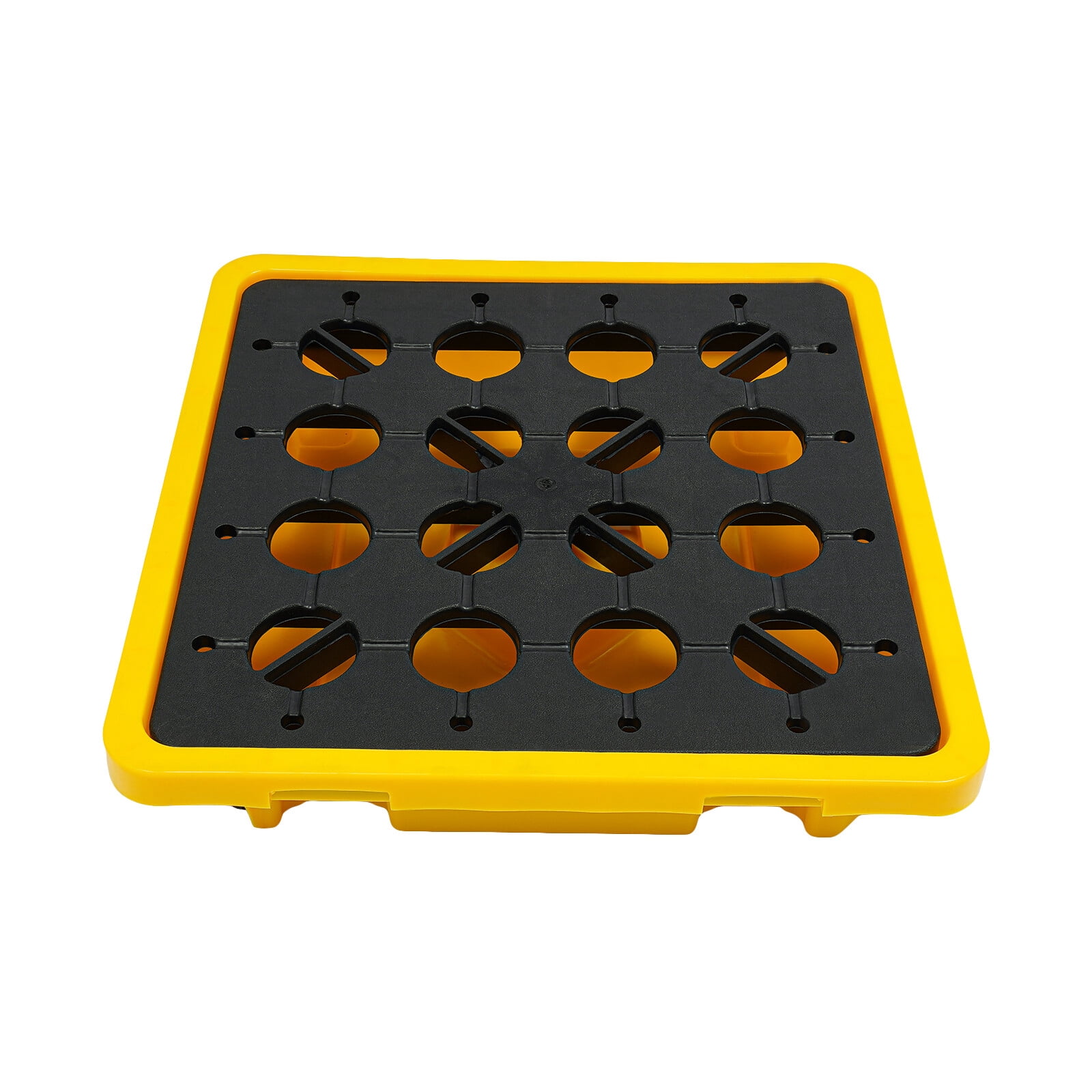 HDPE Spill Containment Pallet, 26.38*26.38*5.91in Size, Assembly Required For Industrial Parks, Warehouses To Safely Store And Contain Liquid Barrels