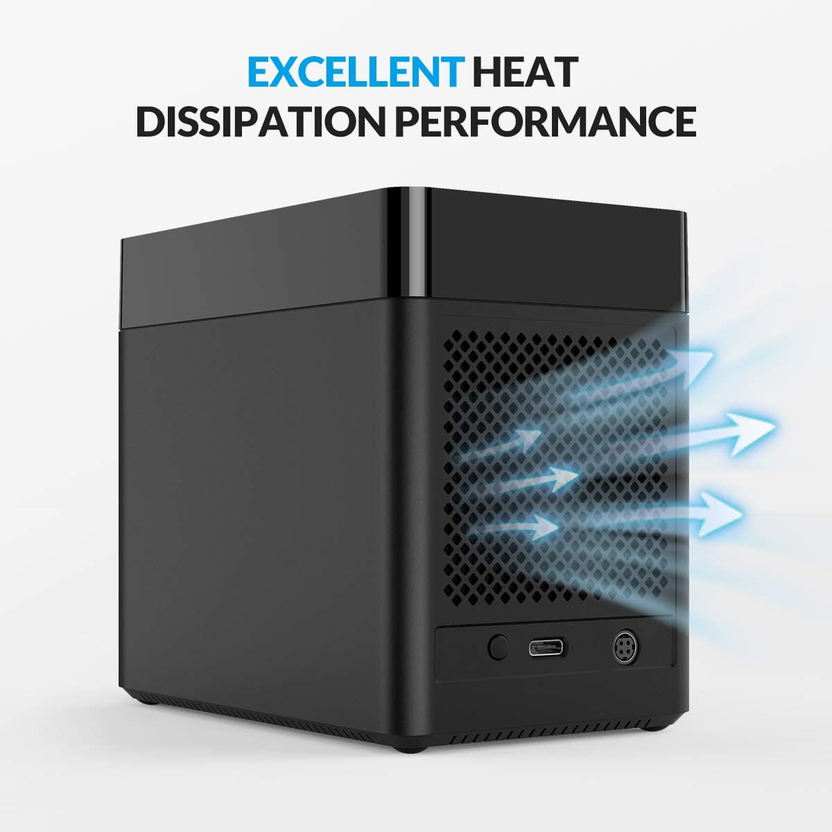ORICO 3.5/2.5 inch 5 Bay Hard Drive Docking Station USB C to SATA 5Gbps External Hard Drive Enclosure up to 5*16TB,Built-in Fan for Data Backup