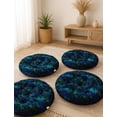thumbnail image 3 of Vargottam Coussin de Sol - Pouf Rond en Coton de 22 Pouces avec Mousse à Mémoire de Forme, Coussin de Sol Capitonné pour Méditation et Décoration Intérieure - Jungle de Minuit, 3 of 7