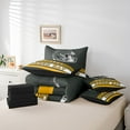thumbnail image 5 of Erosebridal American Football Helmet Bed in a Bag Queen Size,Green Bay City Bed Set,Sports Theme Bedding Queen Size,Luxury Living Room Decor Reversible,7 Pieces, 5 of 6