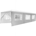 thumbnail image 1 of PayLessHere 10x30 White Outdoor Gazebo Canopy Tent, Waterproof Wedding Party Tent, 8 Removable Sidewalls, Camping BBQ Pavilion Shelter, 1 of 7
