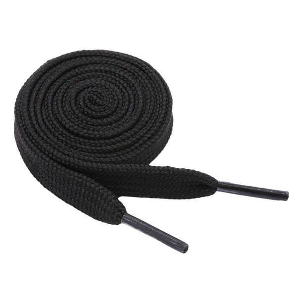 Qarigey 1 par de cordones de zapatos planos, zapatillas de deporte, cordones de zapatos anchos, zapatos de lona atléticos, cordones de botas Accesorios de calzado Negro 1m Qarigey AP012060-03