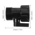 thumbnail image 4 of Miangastore Faucet Diverter Adapter 6Pcs Abs Black Leakproof Design, 4 of 8