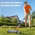 Thatch Rake for Lawn Dethatcher 15 Inch Heavy Duty Metal Rake with ...