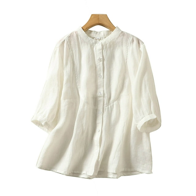 CEHVOM Blouse Mode Femme Manches Courtes Col Rond Décontracté Élastique Confortable en Liquidation