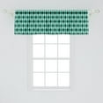 thumbnail image 2 of Ambesonne Dark Green Valance Pack of 2, Argyle Inspired Pattern, 54"X18", Teal Dark Reseda Green, 2 of 4