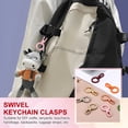 thumbnail image 4 of Uxcell 2 Pcs Double Opening Snap Hooks Swivel Keychain Clasp Clips Metal Swivel Lobster Claw Clasp for Jewelry Making Crafts Backpack Bag Strap  Phone Case, Rose Gold, 4 of 6