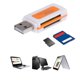 thumbnail image 2 of Mini USB2.0 4 Ranuras para tarjetas Lector de tarjetas inteligentes SD / MMC TF MS M2 Lector de tarjetas, 2 of 6