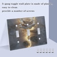 thumbnail image 4 of Dailycode Light Switch Plate Covers 2 Gang Wall Plate Plastics Outlet Covers for Kitchen Home Office Decor White Marble Rose, 4 of 8