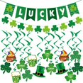 thumbnail image 1 of Decoración irlandés Tarjetas en Colgantes decorativas Letras irlandesas significativas remolinos Decoración de flores tiradas para juego Gloria Decoraciones del día irlandés, 1 of 9