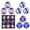 A, variant on 9Pcs Patriotic Eagle Ornaments for Memorial Day 4th of July Tree Decorations, Red White Blue Shatterproof Americana Hanging Ball Decor for Labor Independence Day Christmas