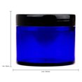 thumbnail image 2 of 2oz/60g/60ml High Quality Acrylic Leak Proof Cobalt Blue Container Jars with Black Lids 12pcs, 2 of 4