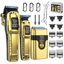 Professional Hair Clipper for Men, 3 in 1 Hair Clipper Beard Trimmer and Electric Foil Shaver Set with LED Display, Cordless Grooming Kit for Home, Travel, Barber, Ideal Gift for Mens