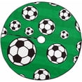 thumbnail image 1 of FMSHPON Soccer Pattern Background Xmas Christmas Tree Skirt Stand Mat for Holiday Party Decoration Indoor Outdoor 36 inches, 1 of 3