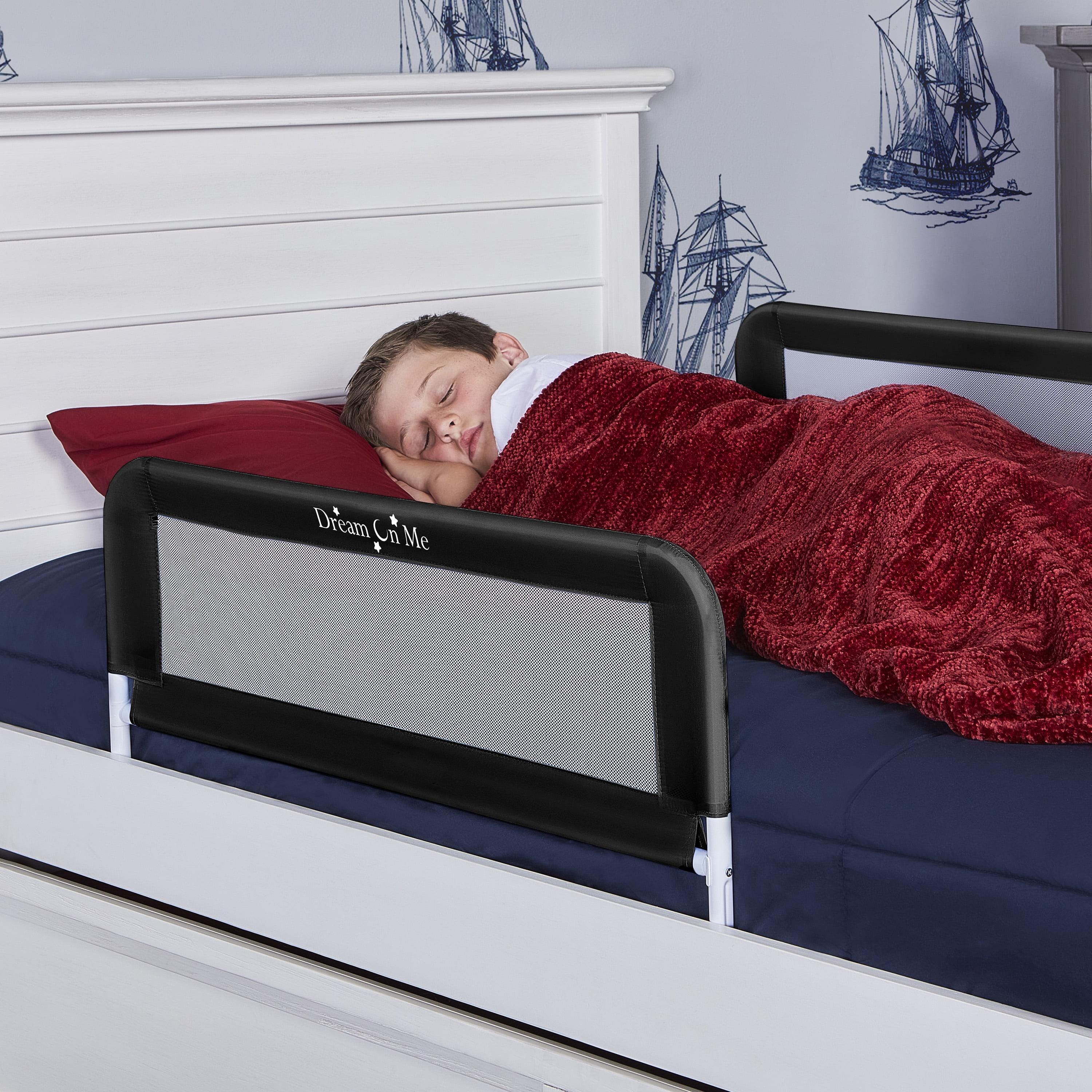 Dream On Me Mesh Security Bed Rails, Double Pack, Black