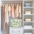 thumbnail image 4 of Yayeee Collapsible Storage Bin with Lid Fabric Closet Decorative Basket with Handles, Green Floral, 4 of 7