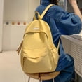 thumbnail image 4 of Nylon Fashion Backpack Casual Candy Color Solid Color Shopper Bag (Green), 4 of 7