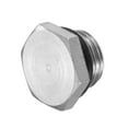 thumbnail image 1 of Tapón de tubo de rosca hexagonal exterior de 1 paquete, 1/4 NPT macho, tapón de rosca sólida de acero inoxidable 304 con anillo de sellado, 1 of 6