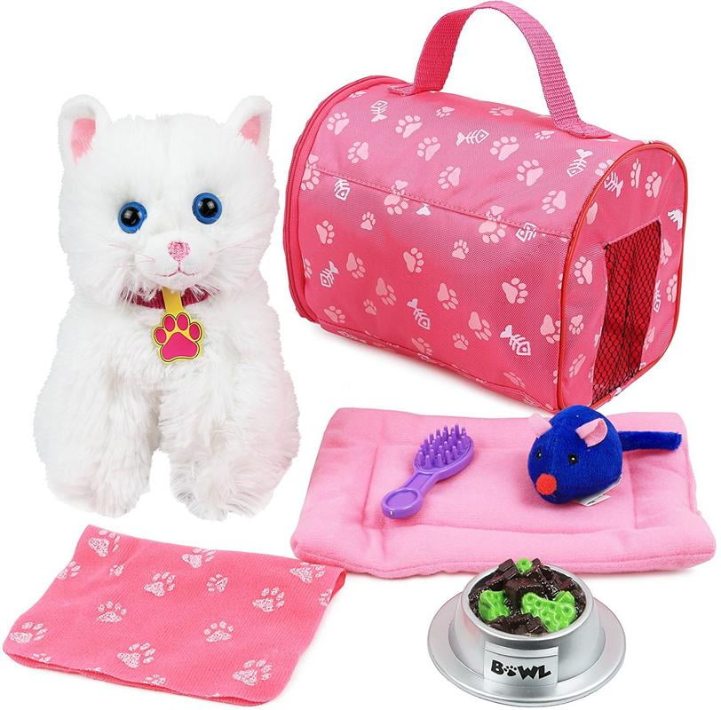 Click N' Play 8 Piece Doll Kitten Set and Accessories. Perfect for 18