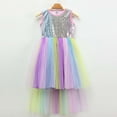 thumbnail image 2 of Kogui Girls Dresses Special Occasion Girls Sequin Tulle Mesh Dress Ruffle Party Tutu Dress Size 8-9 (Light Yellow,8-9 Years ), 2 of 6