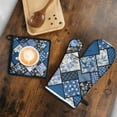 thumbnail image 5 of Pioneer Flower Kitchen Oven Mitt and Pot Holder Sets 2 Pcs for Baking, Cooking and Grilling, Heat Resistant Up To 392 °F, 5 of 7