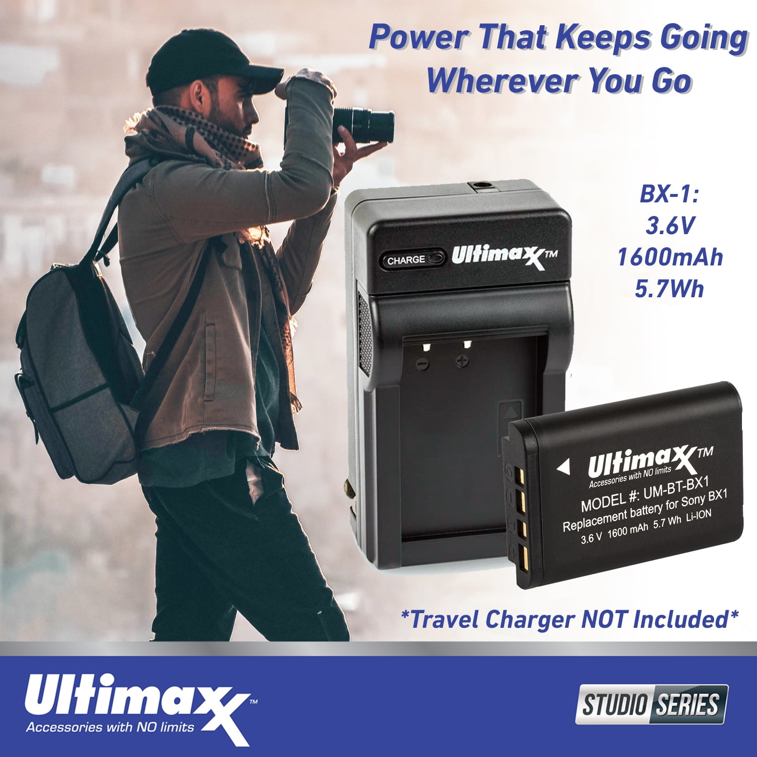 Ultimaxx Essential Bundle for Sony ZV-1 II Camera (White) (International Model) – 128GB Memory Card, Replacement Battery, Filter Adapter Ring & 15-Piece Accessory Kit
