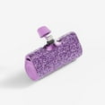 thumbnail image 1 of Sokhug Chargeur Compact Portable : Banque d'Alimentation 5000mAh avec Strass et Câble Intégré, Charge Rapide, Cadeau, Violet Pâle, 1 of 9