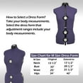 thumbnail image 4 of GEX Purple Female Fabric Adjustable Mannequin Dress Form for Sewing Women's Mannequin Body Torso with Stand Medium, 4 of 4
