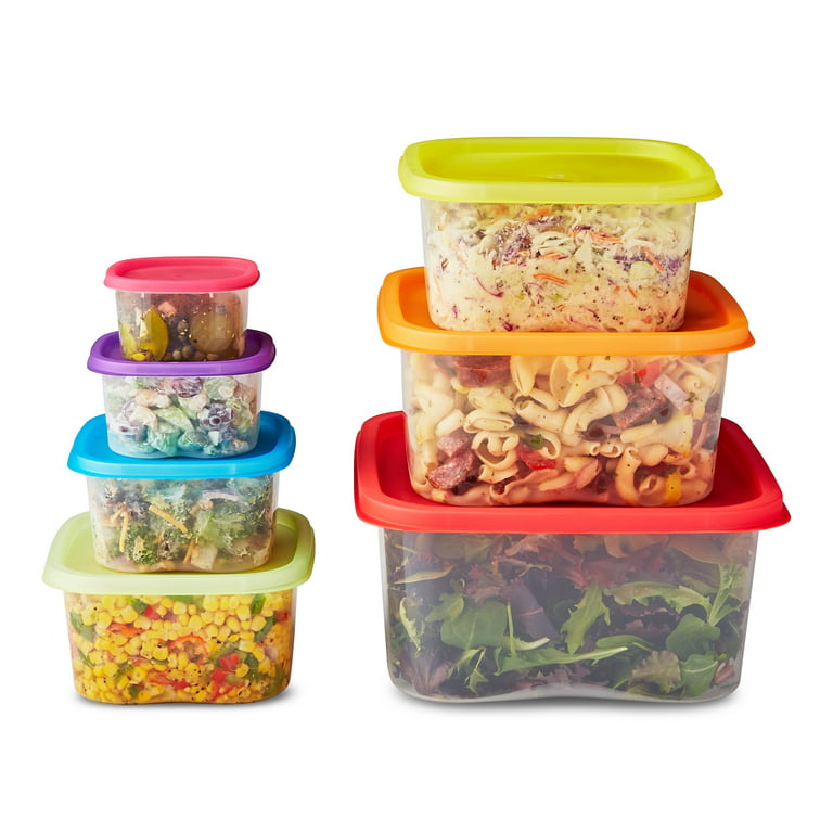 Moss & Stone Air Tight 16 Piece Plastic Food Storage Containers with Lids,  Safe Lunch Box Set For DIshwasher and Microwave, Leak Proof Storage