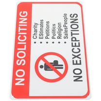 SOPOTUTU No Soliciting Warning Sign for Yard Easy to Read Front Door Sign for Privacy