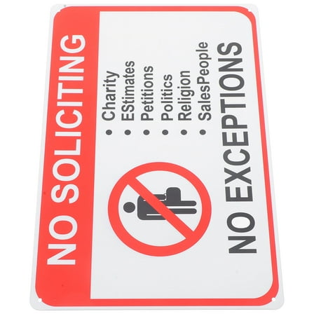 SOPOTUTU No Soliciting Sign for Front Door Sturdy Warning Sign for Home Office Business