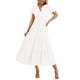 thumbnail image 1 of Vestido PRETTYGARDEN para mujer, midi, manga corta, cuello en V, 1 of 9