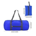 thumbnail image 2 of Foldable Portable Sports Gym Duffel Bag, Lightweight Travel Storage Organizer with Inner Pocket for Men Women, Durable for Camping Workout, Easter Gift Travel Gear, Dark Blue, 2 of 5
