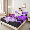 thumbnail image 4 of Castle Fairy Cheerleading Cheerleader Full Size Sheets 4-Piece for Girls,Girly Dreamy Dance Breathable Bed Sheets,Bling Glitter Lightweight Sheet Sets,Microfiber Bedroom Decor, 4 of 7