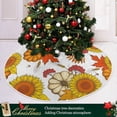 thumbnail image 6 of FMSHPON PumpkinSunflower Xmas Christmas Tree Skirt Stand Mat for Holiday Party Decoration Indoor Outdoor 48 inches, 6 of 6