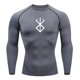 thumbnail image 3 of Camiseta de verano para correr para hombre, camiseta de compresión de manga corta, camiseta deportiva para gimnasio, ropa deportiva transpirable de secado rápido blanca y negra para MMA, 3 of 5