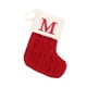 thumbnail image 2 of Medias navideñas tejidas Bolsa de regalo de dulces florales Calcetines de punto con alfabeto navideño M, 2 of 9