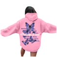 thumbnail image 1 of Chandail à Capuche Imprimé Lettre Mode Femme Manches Longues Décontracté Sportif Confortable, 1 of 5