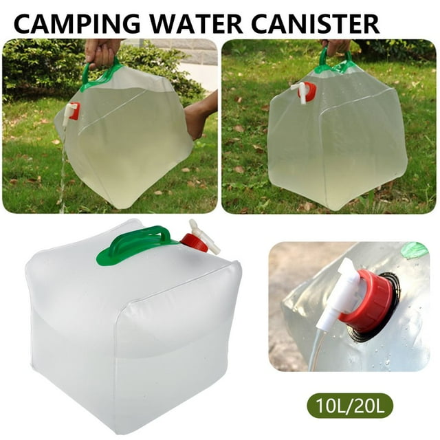 EIMELI Bidons d'Eau de Camping avec Robinet 10L/20L Conteneur d'Eau Pliable Sans BPA Sac de Stockage d'Eau en PVC Seau d'Eau Réservoir d'Eau Potable pour Randonnée Pêche Escalade Pique-Niques BBQ