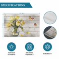 thumbnail image 6 of Yellow Tulip Placemats Set of 4, Vintage Spring Floral Retro Art Butterfly Wooden Placemats for Dining Table, Place Mats for Kitchen Tabletop, Waterproof Wipeable Dining Table Mats Set, 6 of 9