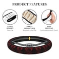 thumbnail image 5 of Lsque Red Gothic Skeleton Throne Ultra Soft Car Steering Wheel Cover for Women, Standard 15 inch Size for Truck Van SUV Auto, 5 of 8